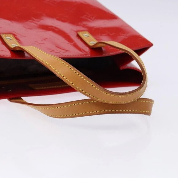 LOUIS VUITTON Monogram Vernis Reade MM Hand Bag Red Rouge M91086 LV Auth gh574 - Picture 8 of 16